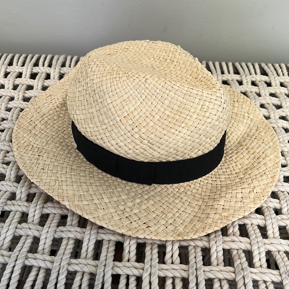Banana Republic Straw Fedora Hat S/M